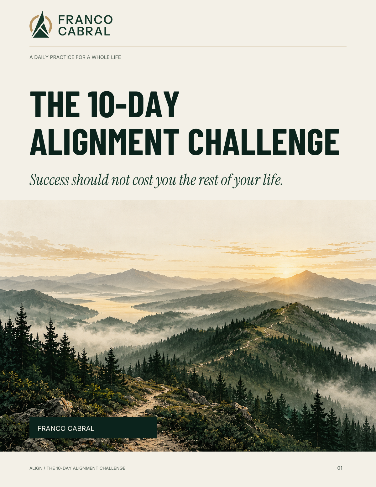 Cover of The 10-Day Alignment Challenge by Franco Cabral