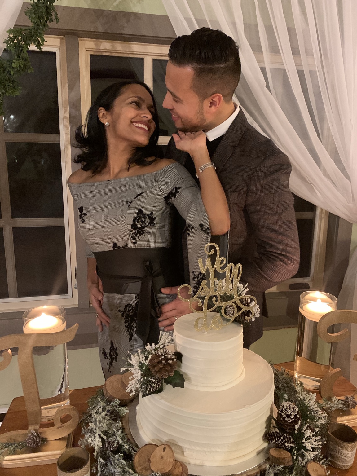 Franco and his wife at their vow renewal