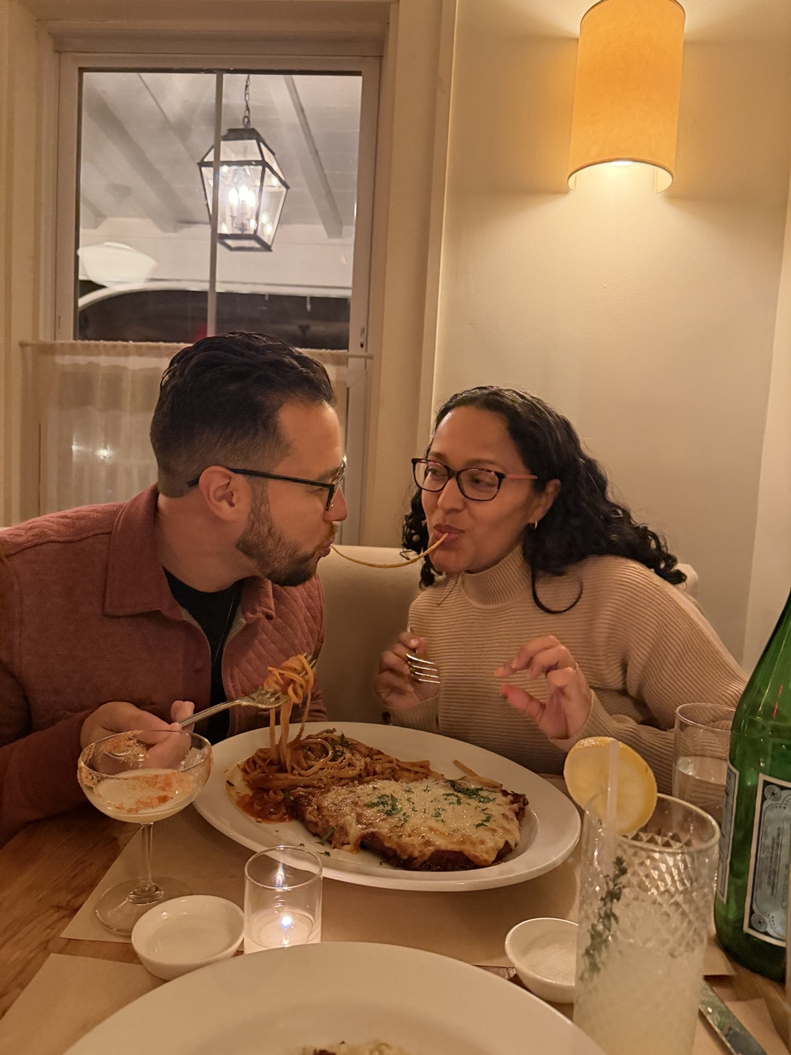 Franco and his wife on a date night