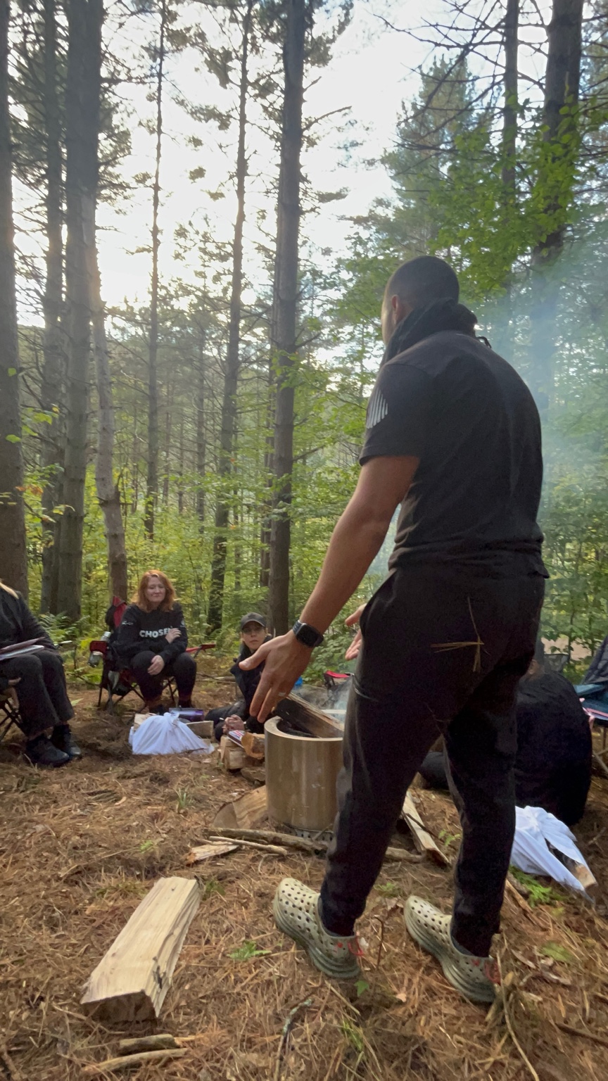 Franco facilitating a retreat session