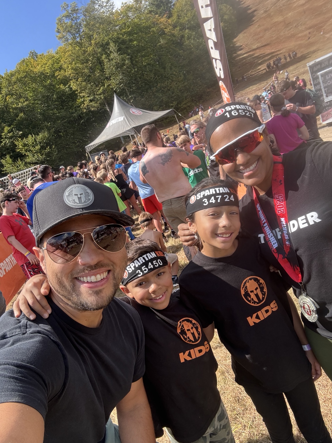 Franco and his family after an endurance race